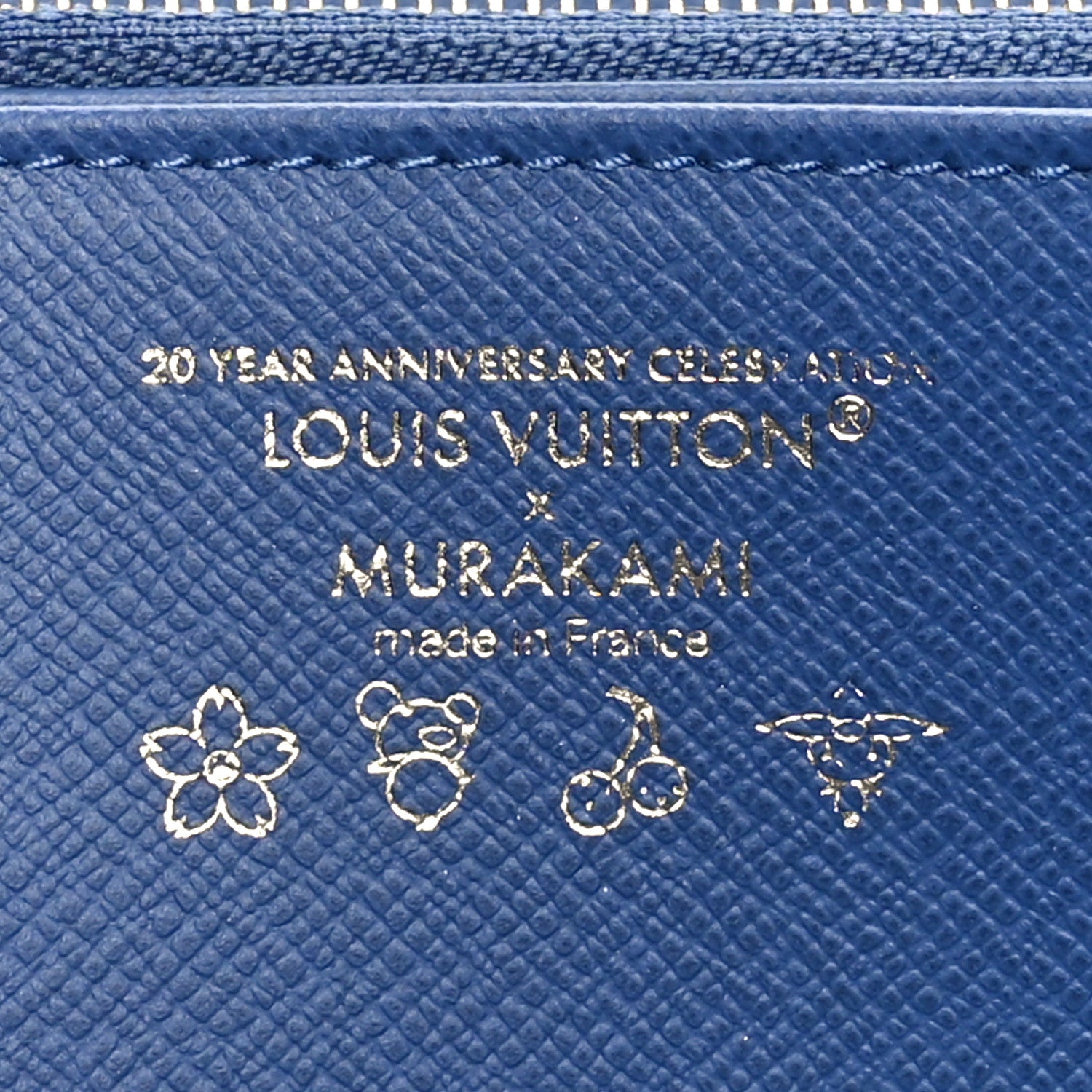 Louis Vuitton LV X TM Monogram Denim Cerises Zippy Wallet Blue 6 of 9