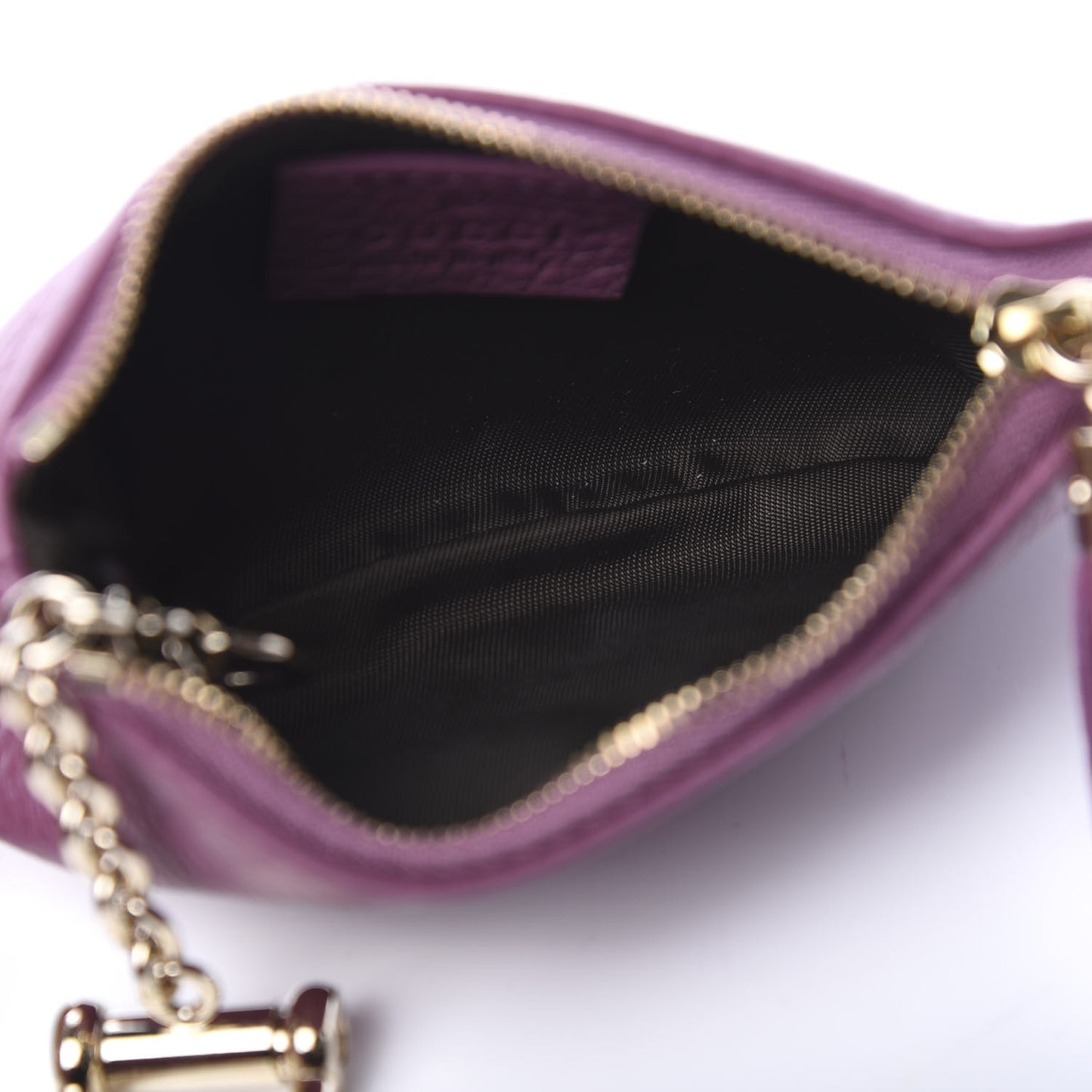 Pebbled Calfskin Soho Key Case Peonia Flower