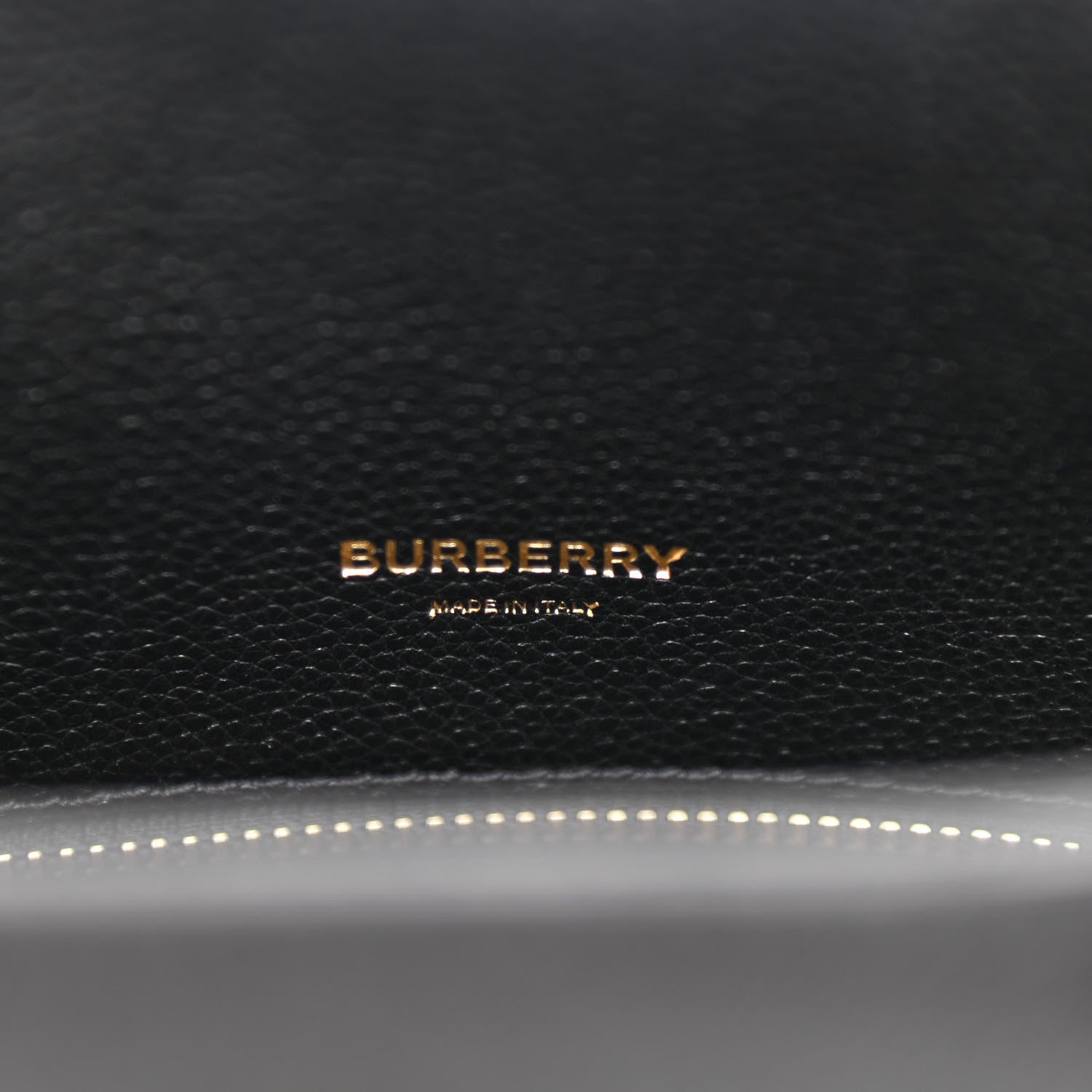 Burberry Grainy Calfskin Mini Two Handle Title Bag Black 6 of 10