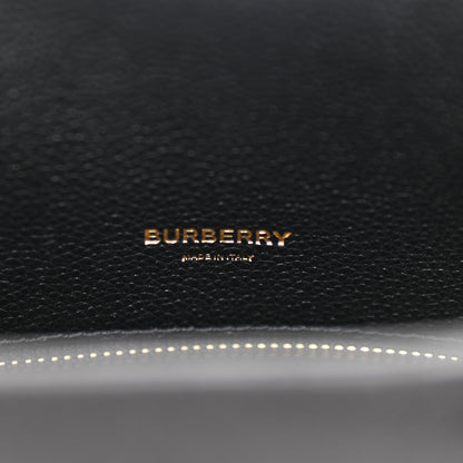 Burberry Grainy Calfskin Mini Two Handle Title Bag Black 6 of 10