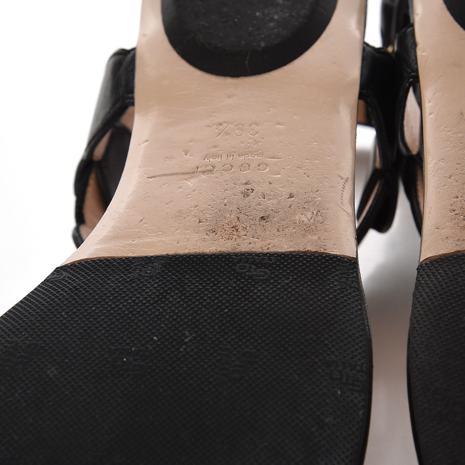 Gucci Nappa Willow Pearl Thong Sandals 39.5 Black 14 of 16