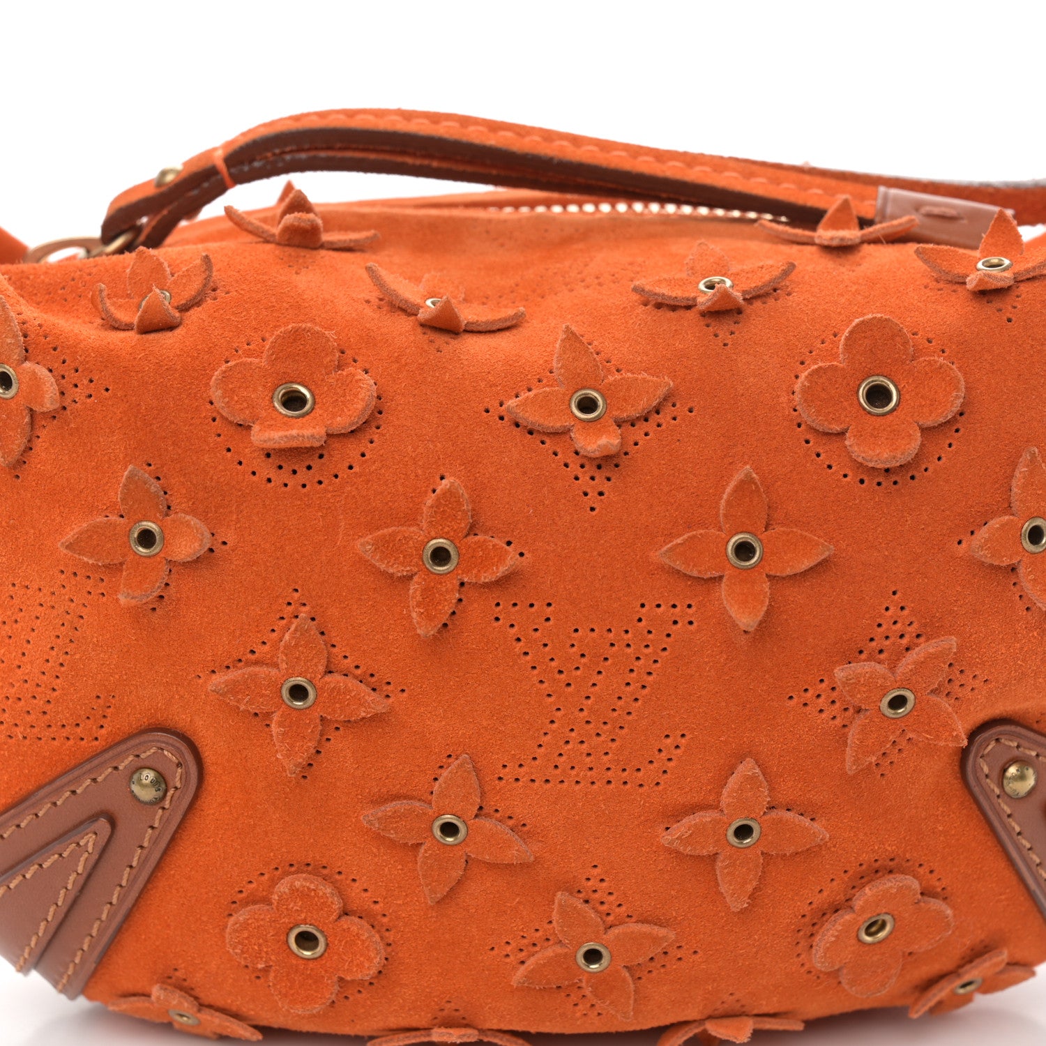 n*a様 LOUIS VUITTON オナタPM マヒナ　オレンジ スエード ハ Louis Vuitton Suede Mahina Fleurs Onatah PM Orange 1848068