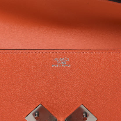 Hermes Evercolor Fortunio Clutch Orange Poppy 7 of 9