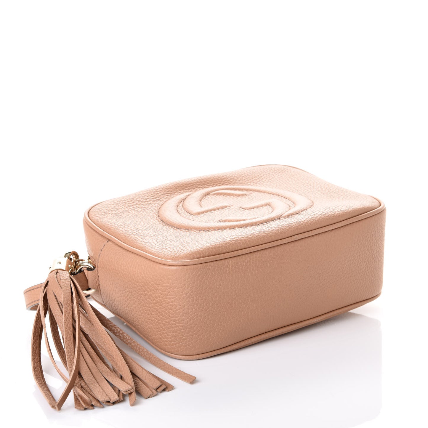 Pebbled Calfskin Small Soho Disco Bag Camelia