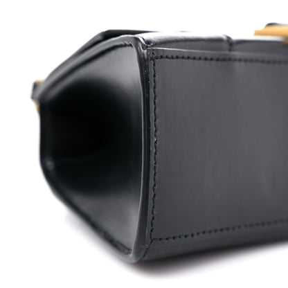 Balenciaga Shiny Box Calfskin Hourglass Top Handle Bag XS Black 9 of 12