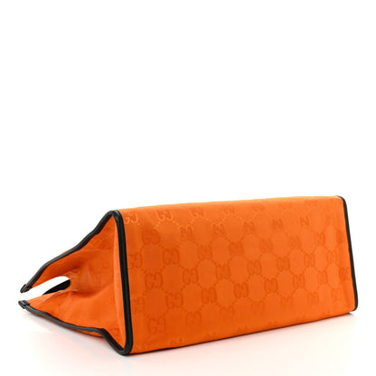Gucci Econyl Nylon Monogram Large Off The Grid Tote Bag Carrot Orange Black 4 of 11