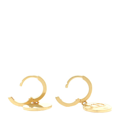 Christian Dior Metal CD Earrings Gold 3 of 5
