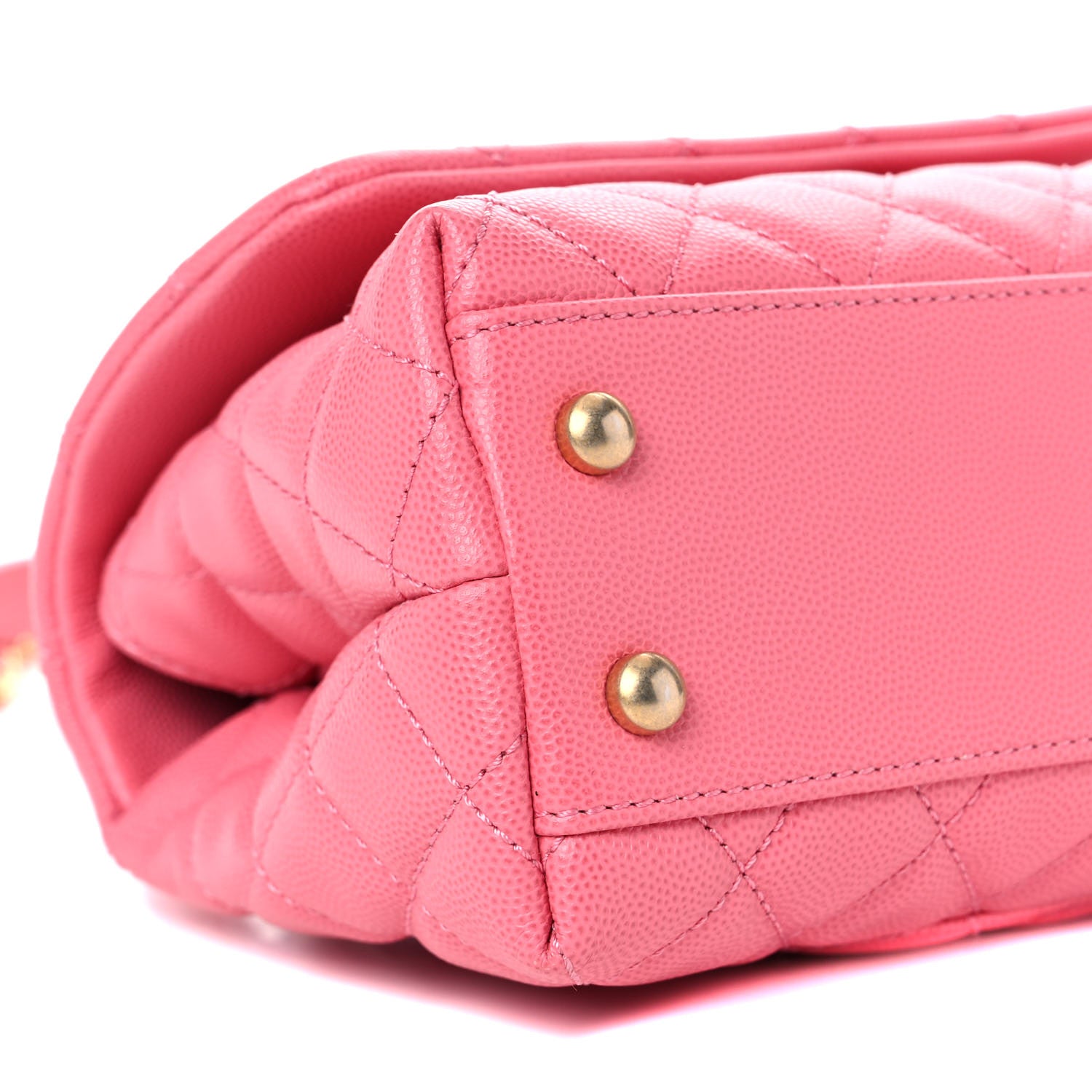 Chanel Caviar Lizard Embossed Quilted Mini Coco Handle Flap Pink 8 of 10