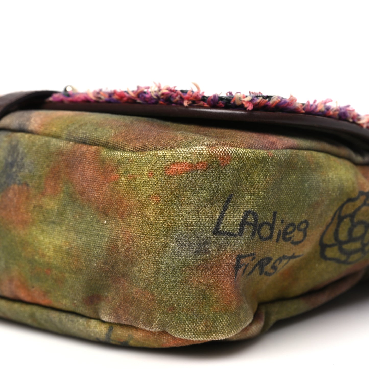 Washed Toile Graffiti On The Pavements Messenger Khaki Multicolor