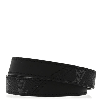 Louis Vuitton Monogram Eclipse LV Initiales Reversible Bracelet 19 3 of 7