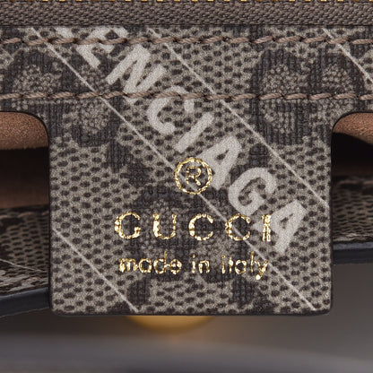 Gucci X BALENCIAGA GG Supreme Monogram Striped Logo Print Web Small Jackie 1961 Hobo Beige Ebony Mystic White 6 of 9