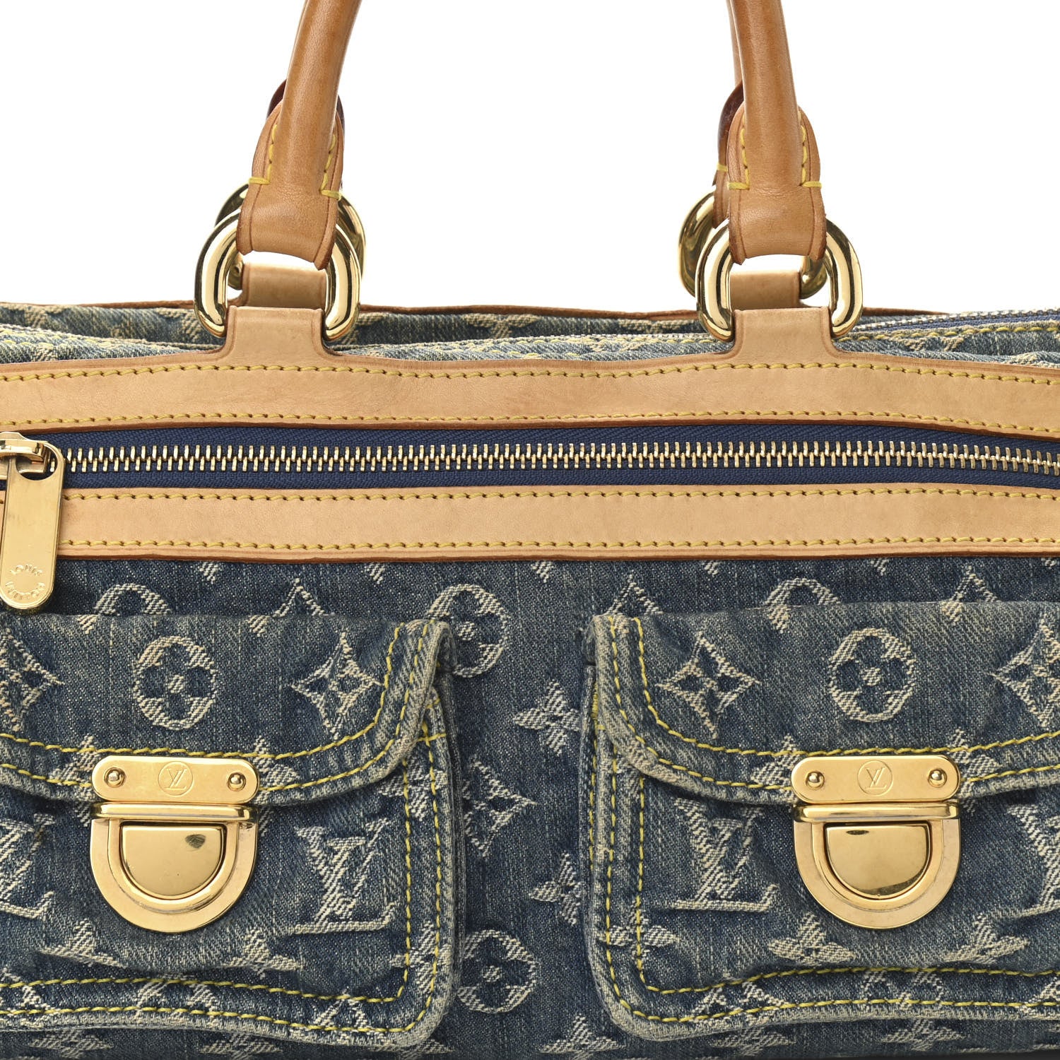 Louis Vuitton Monogram Denim Neo Speedy Blue 6 of 12