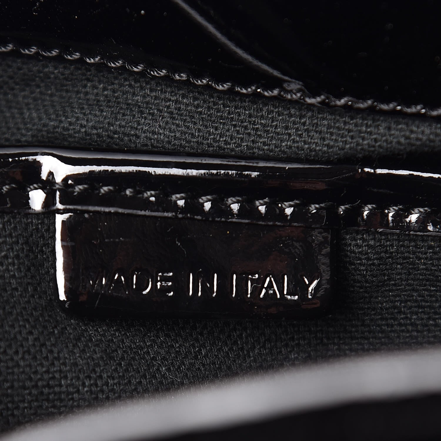 Burberry Patent Check Embossed Small Bilmore Tote Black 6 of 11