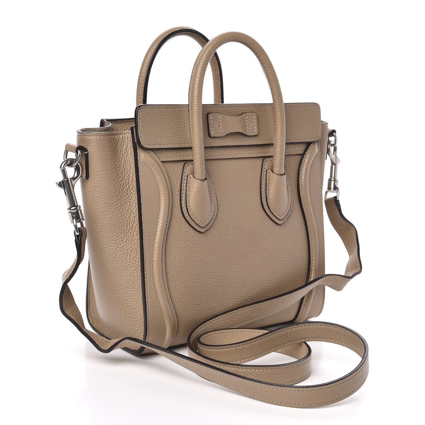 Drummed Calfskin Nano Luggage Dune
