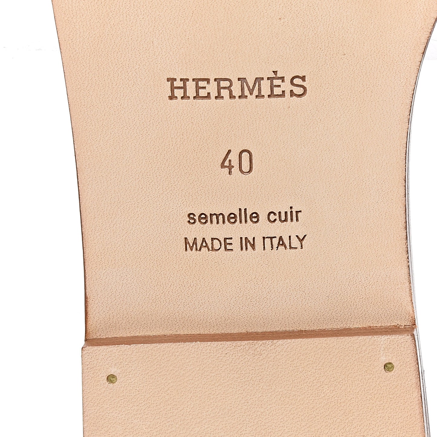 Box Calfskin Oran Sandals 40 White