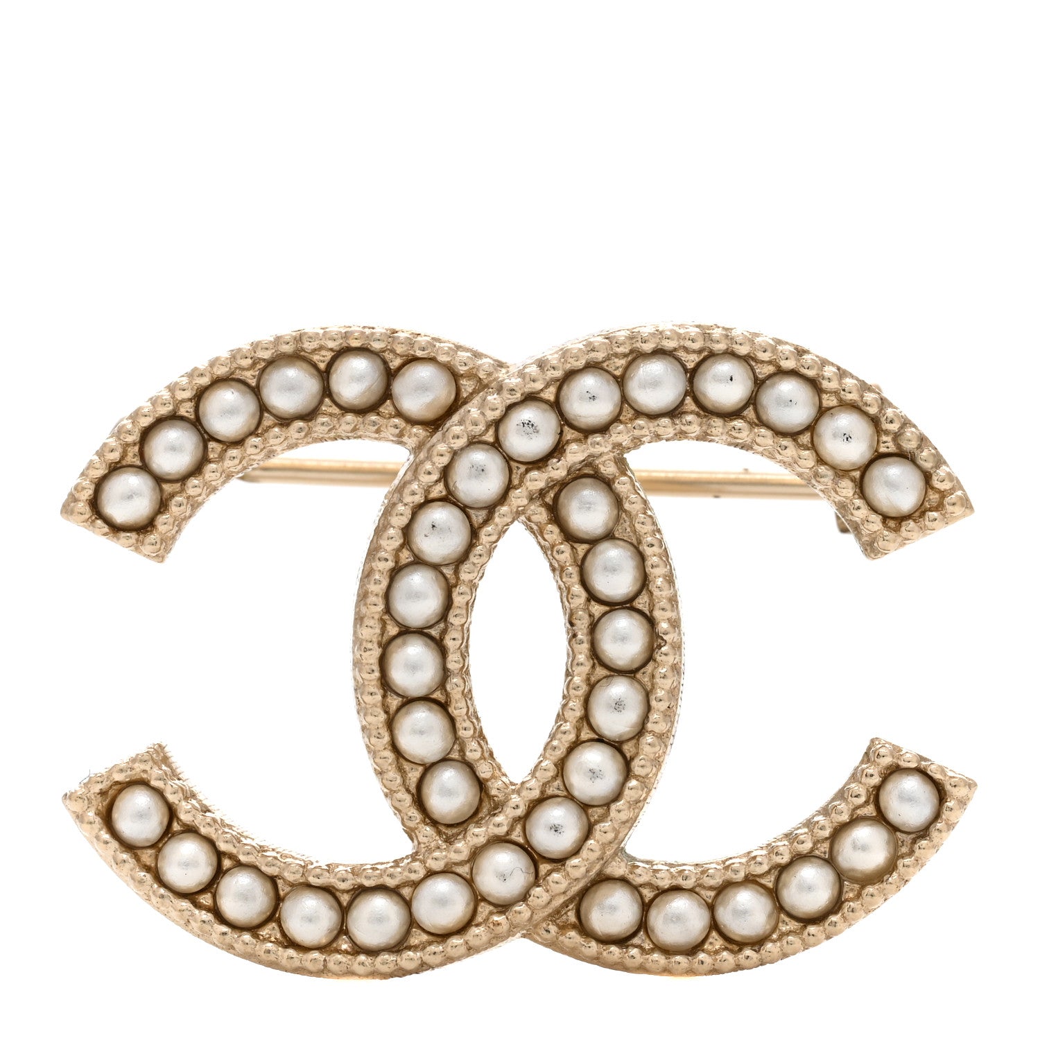 Chanel Pearl CC Mini Brooch Gold 1 of 4
