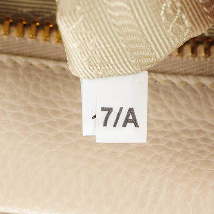 Prada Vitello Daino Bowler Tote Talco 9 of 10