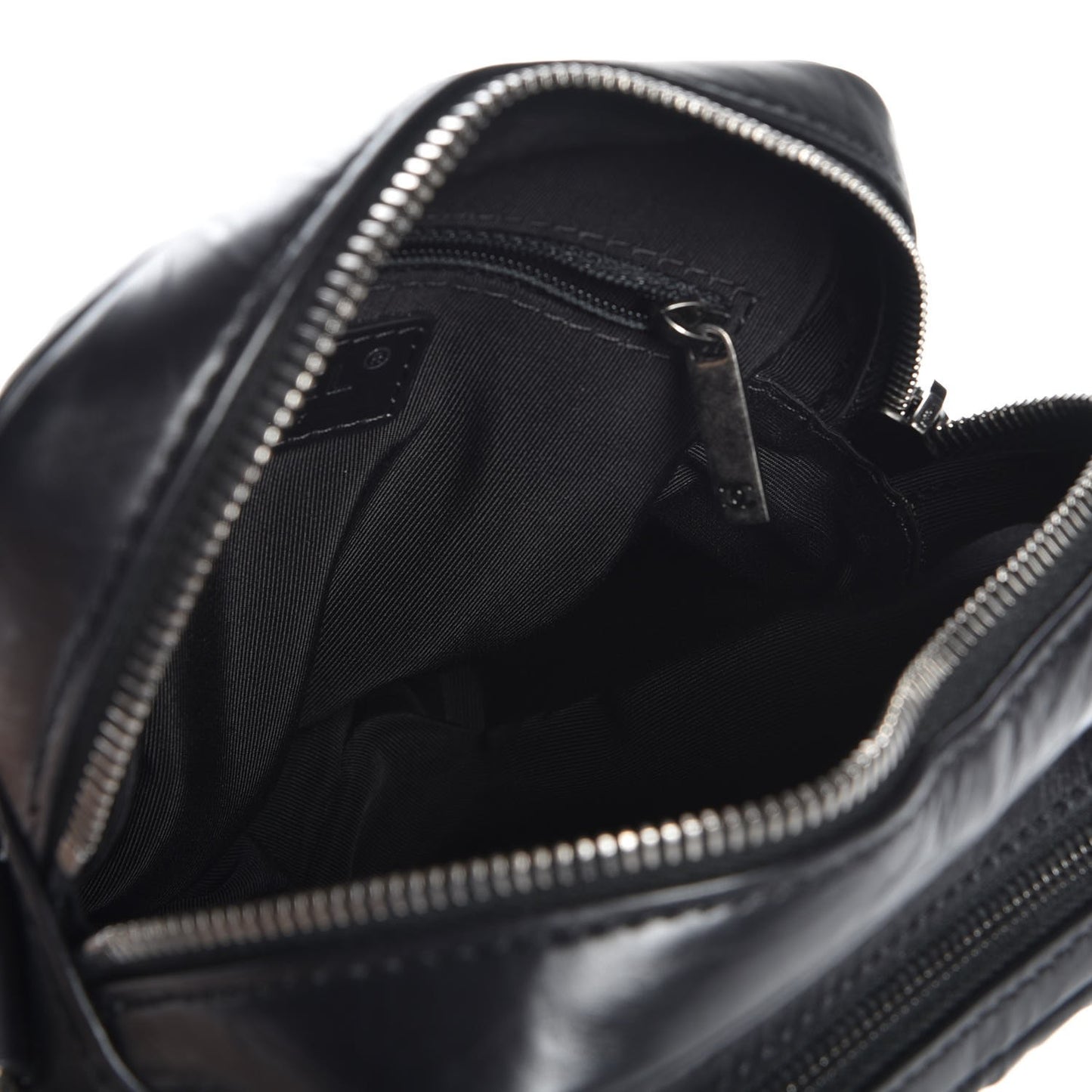 Crumpled Calfskin Camera Case Black