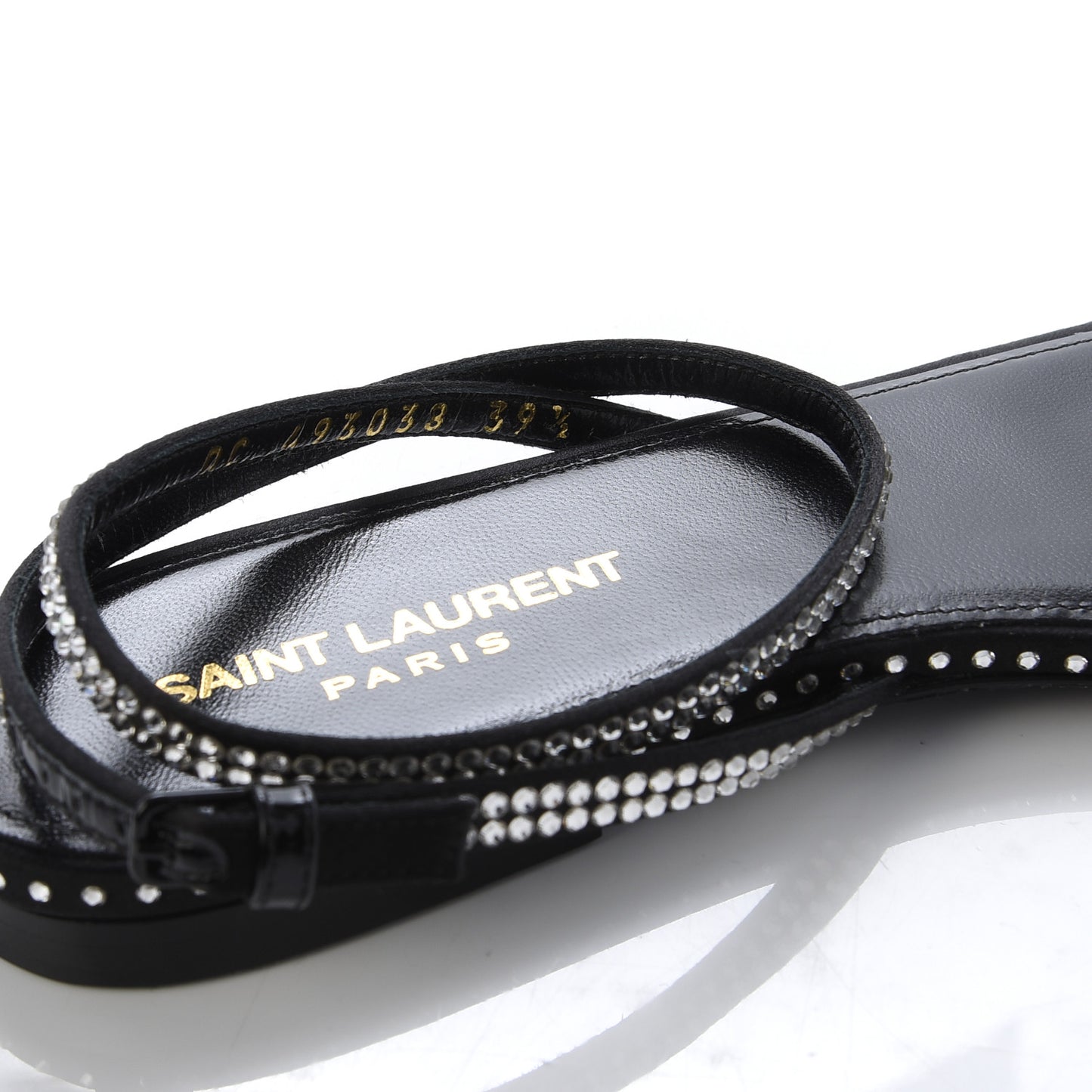 Calfskin Studded Raso Seta Sandals 39.5 Black