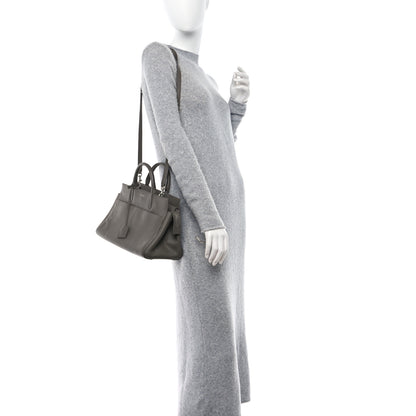 Saint Laurent Grained Calfskin Small Cabas Rive Gauche Fog 2 of 13