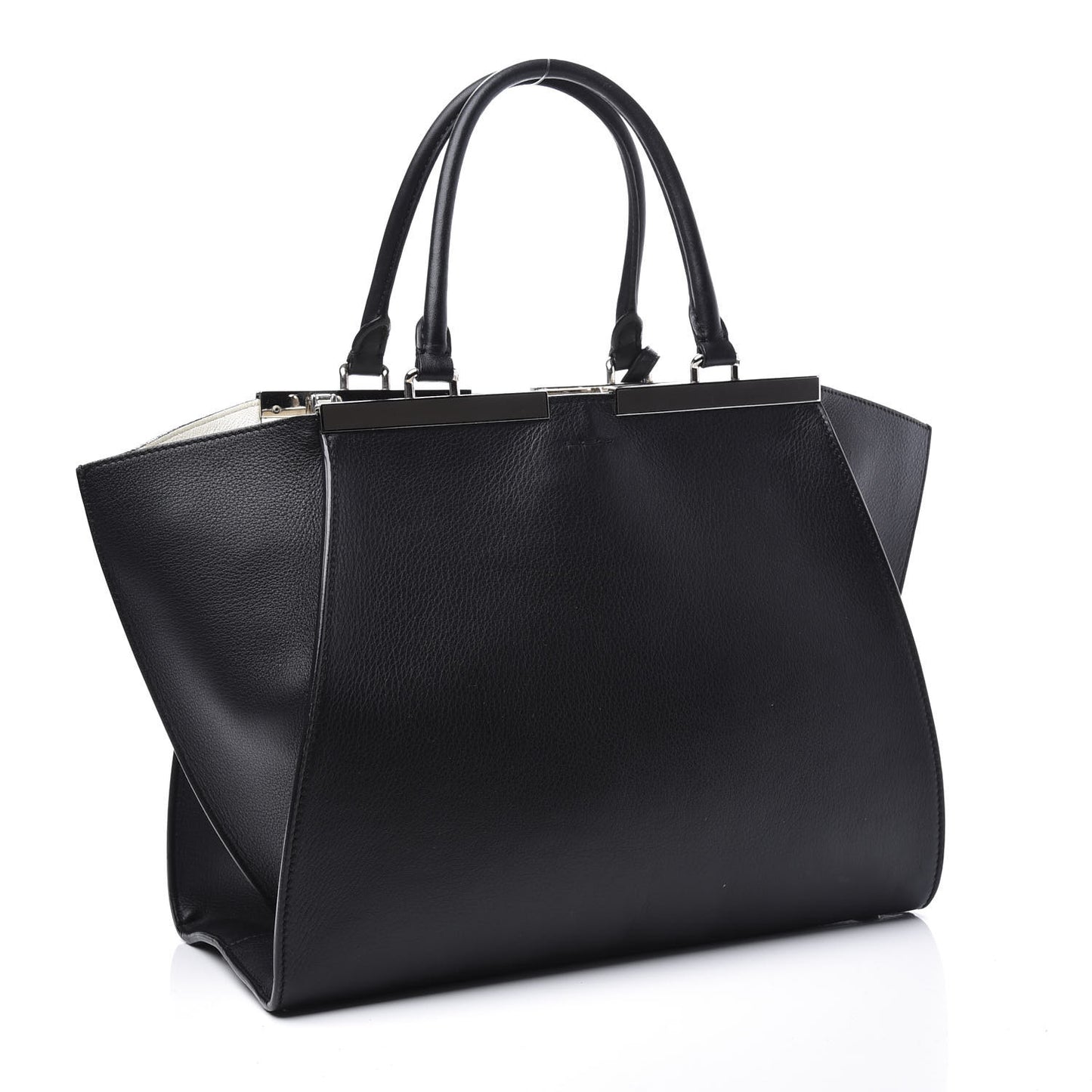 Vitello Dolce Shiny Nappa Petite 3Jours Tote Black