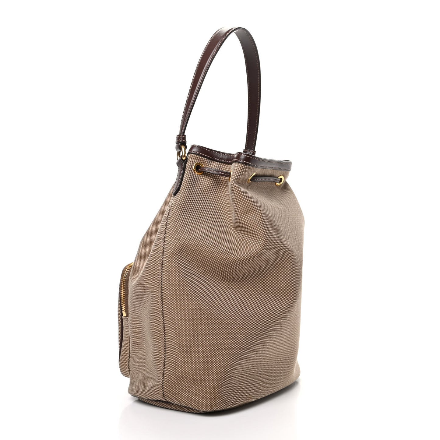 Jacquard Logo Mini Bucket Crossbody Bag Corda Bruciato