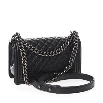 Chanel Calfskin Quilted Medium Boy Flap Black 3 of 11