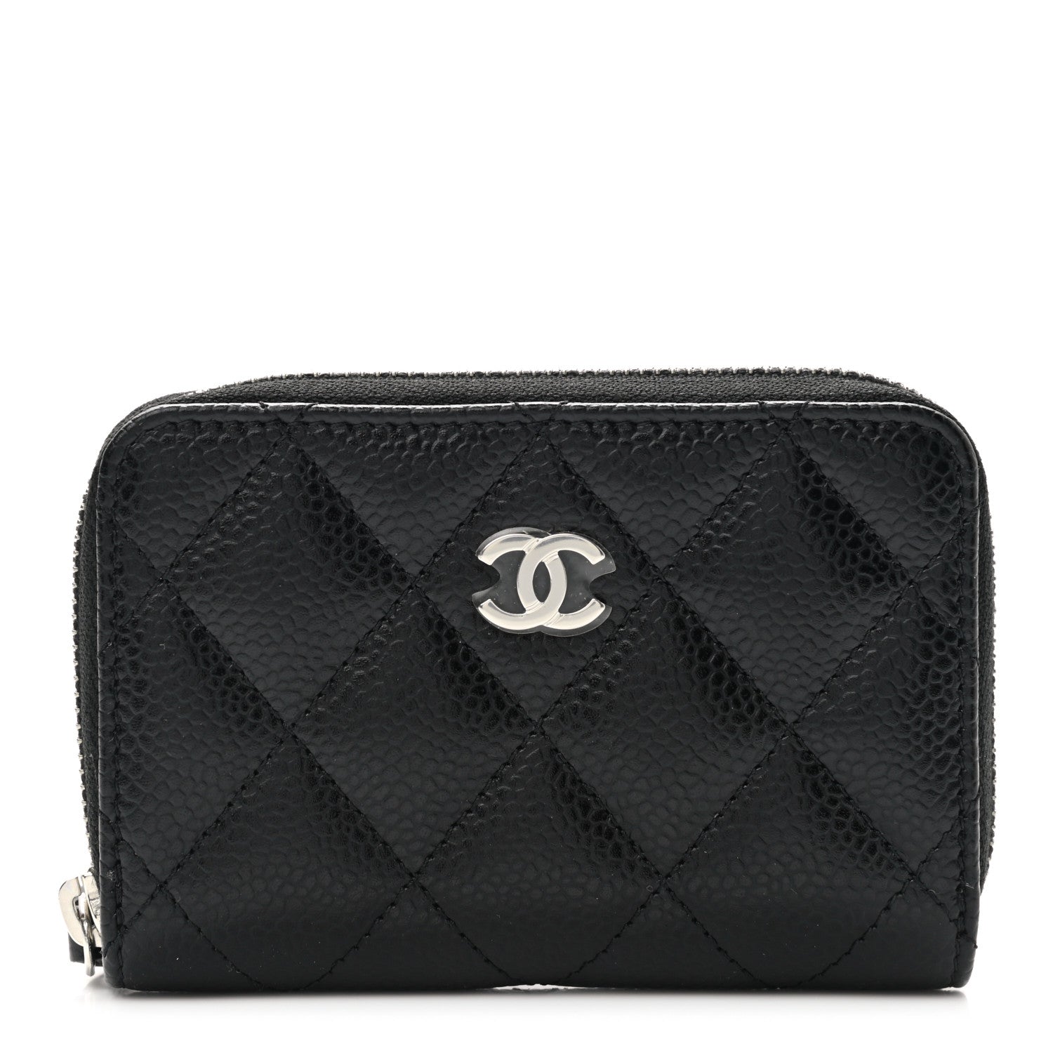 Chanel Caviar Quilted Zip Coin Purse Black 1 of 7