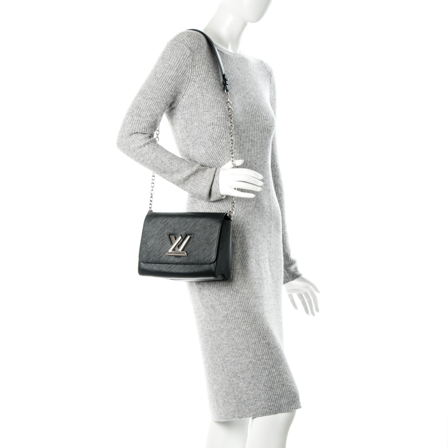 Louis Vuitton Epi Twist Shoulder Bag MM Black 2 of 7