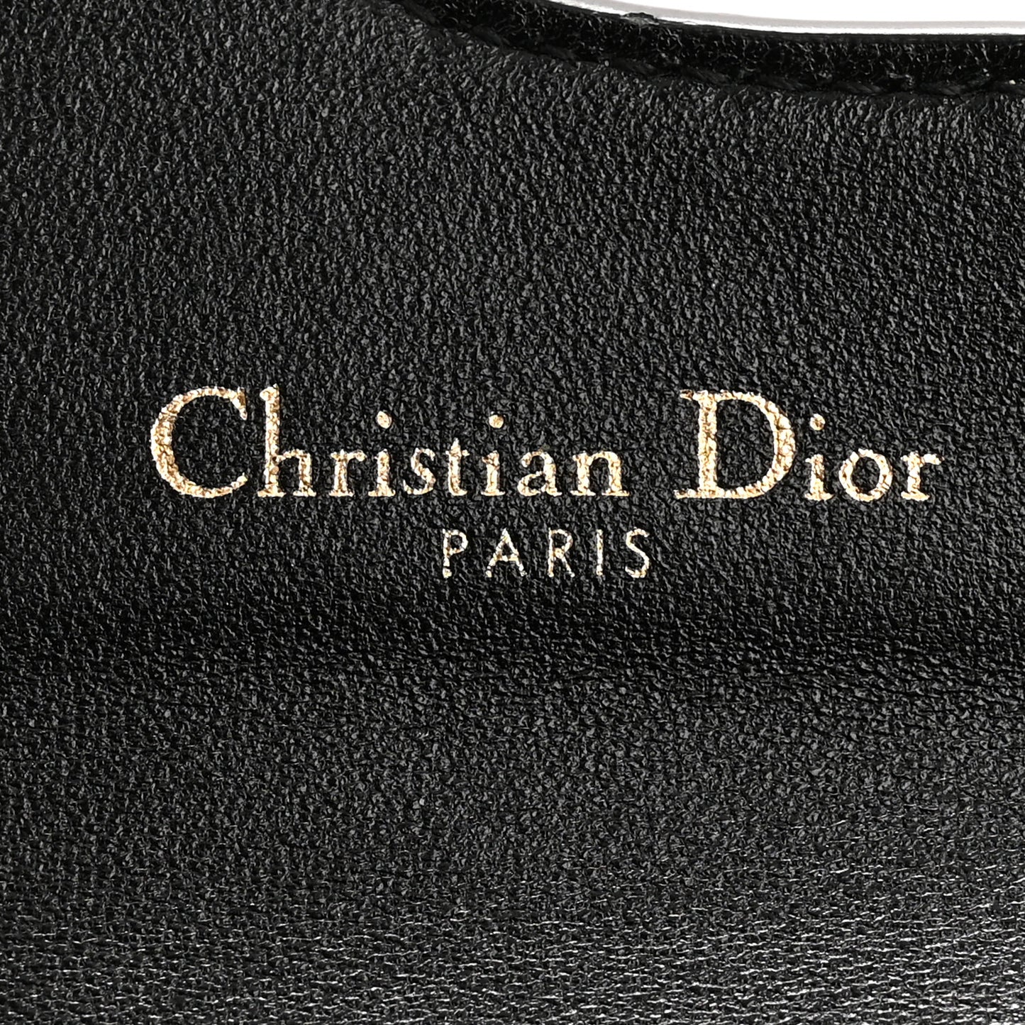 Grained Calfskin Saddle Card Holder Black