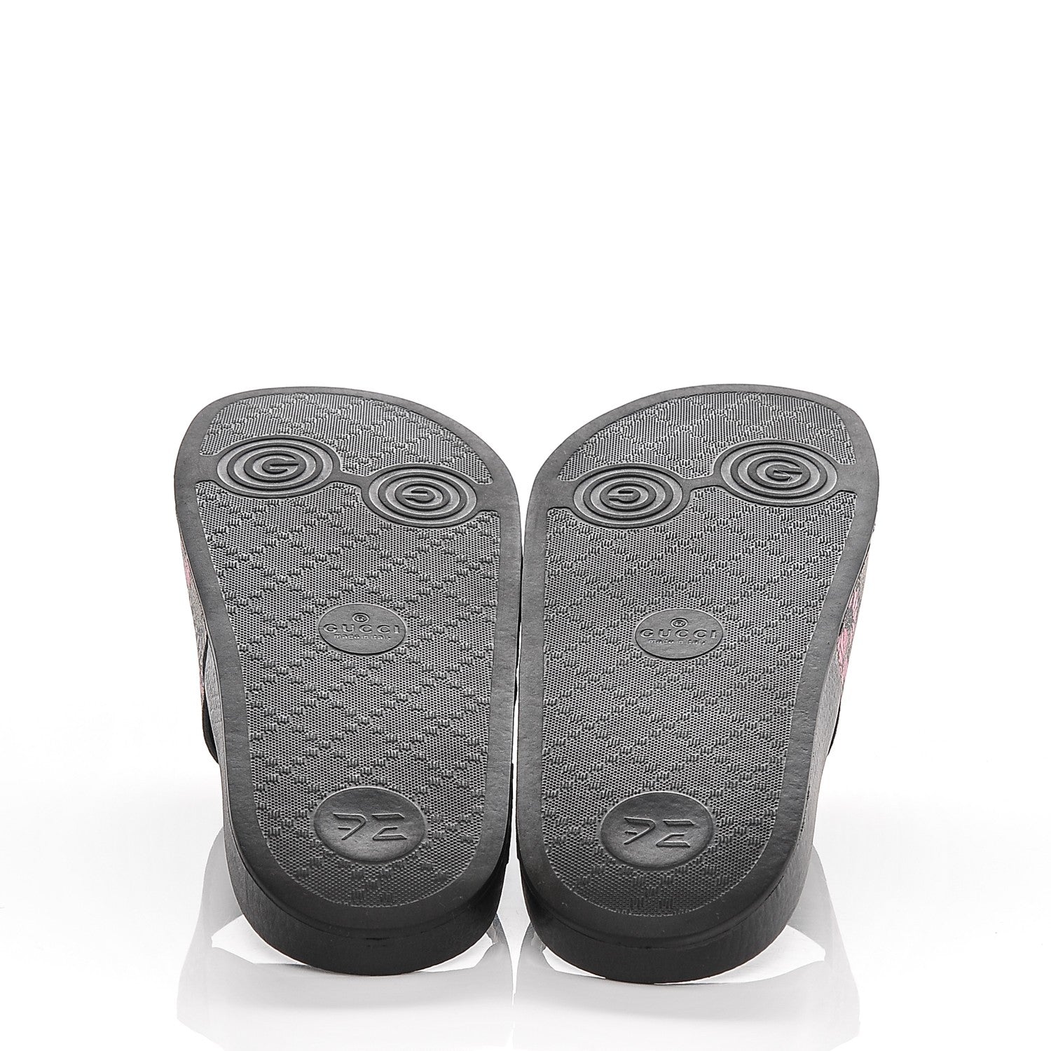 Gucci GG Supreme Monogram Bengal Womens Slide Sandals 40 Beige Crop Pink 5 of 7