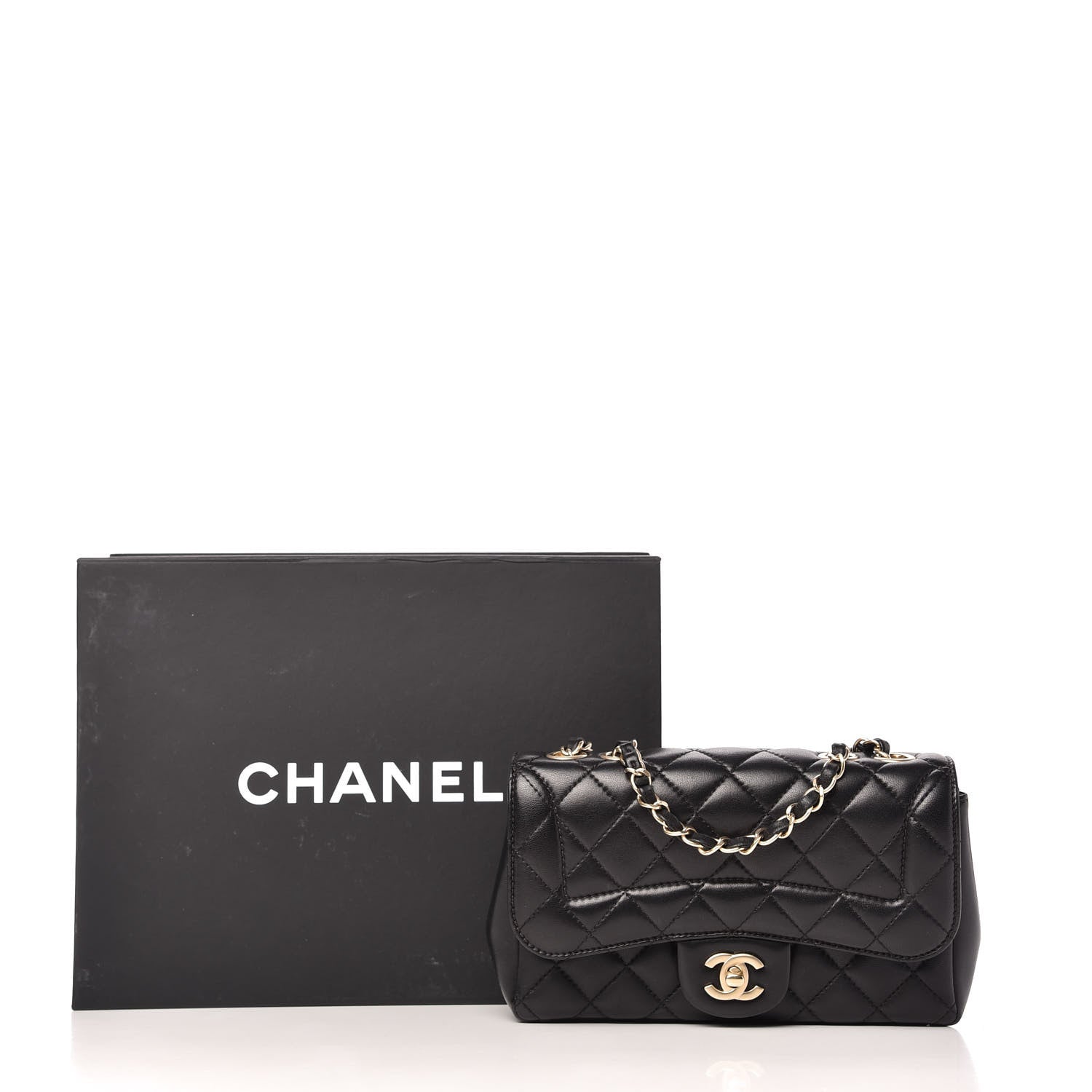 Chanel Lambskin Quilted Mini Mademoiselle Chic Flap Black 725720