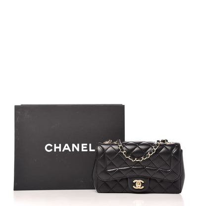 Chanel Lambskin Quilted Mini Mademoiselle Chic Flap Black 11 of 11