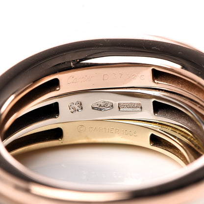 Cartier 18K Pink Yellow White Gold Triple Dome Band Ring 53 6.25 4 of 4