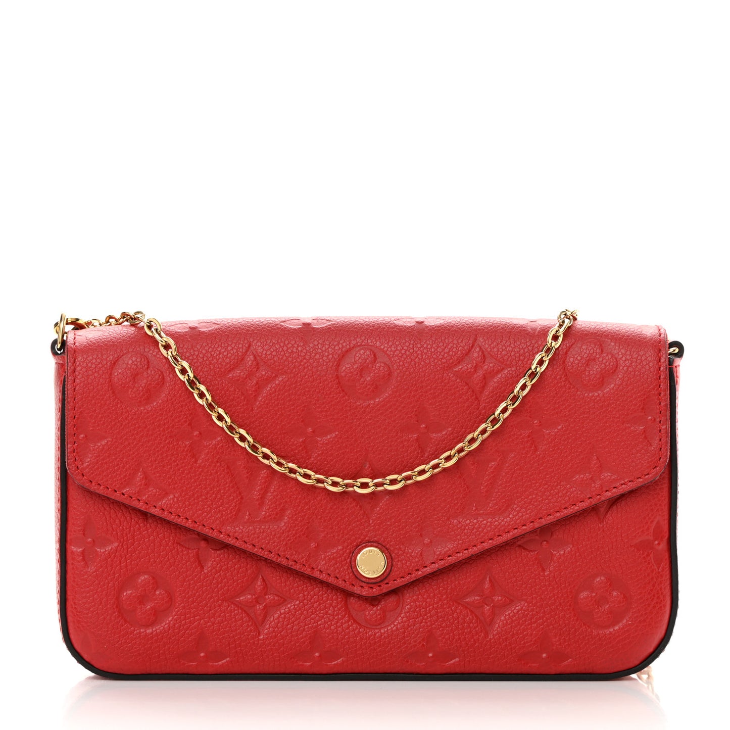 Empreinte Pochette Felicie Chain Wallet Scarlet