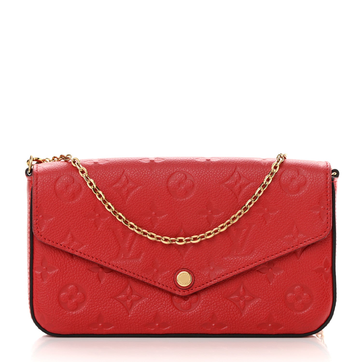 Louis Vuitton Empreinte Pochette Felicie Chain Wallet Scarlet 3 of 15