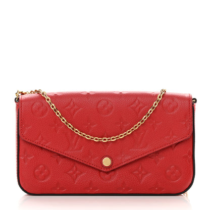 Louis Vuitton Empreinte Pochette Felicie Chain Wallet Scarlet 3 of 15