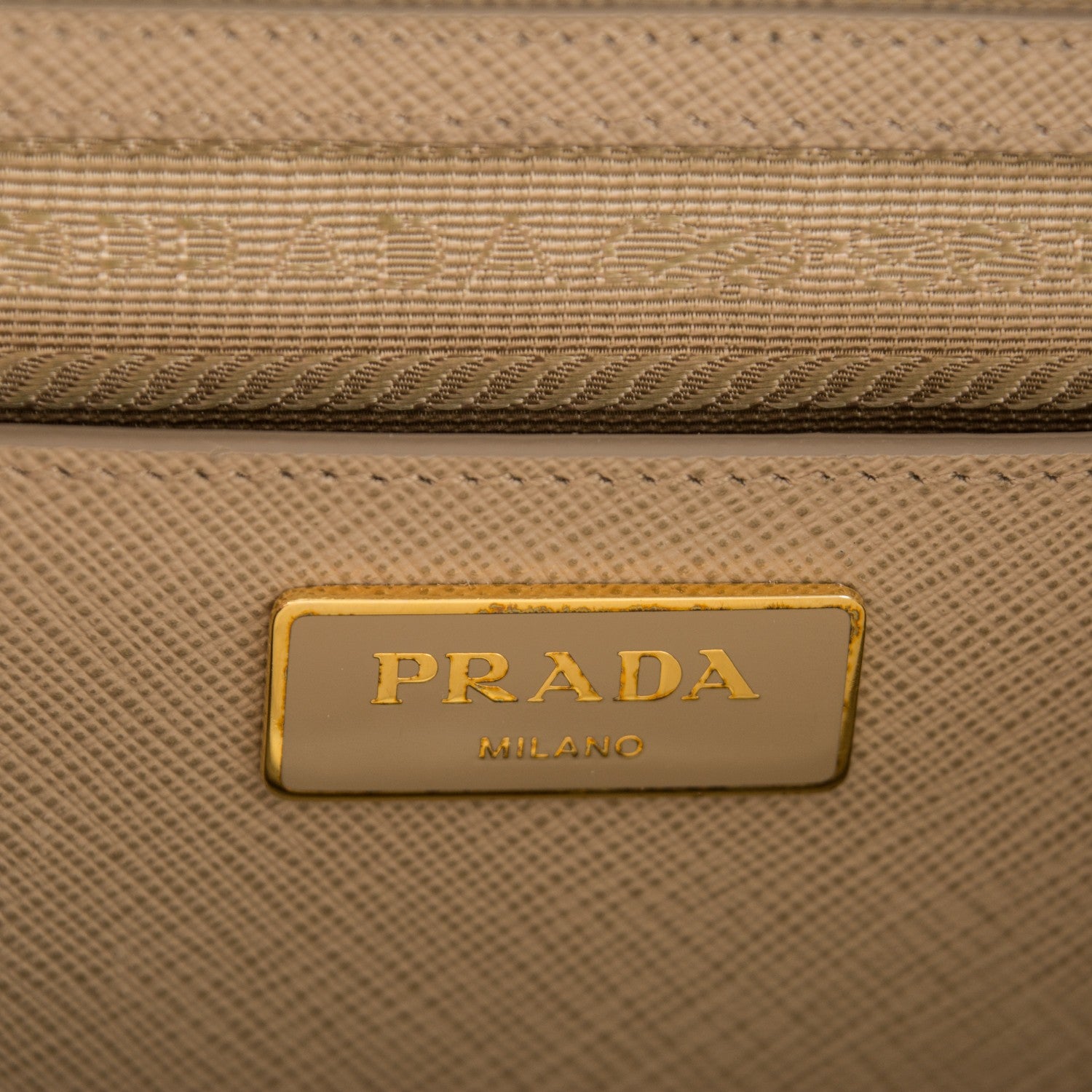 Prada Saffiano Lux Colorblock Medium Galleria Double Zip Tote Cammeo Argilla 6 of 9