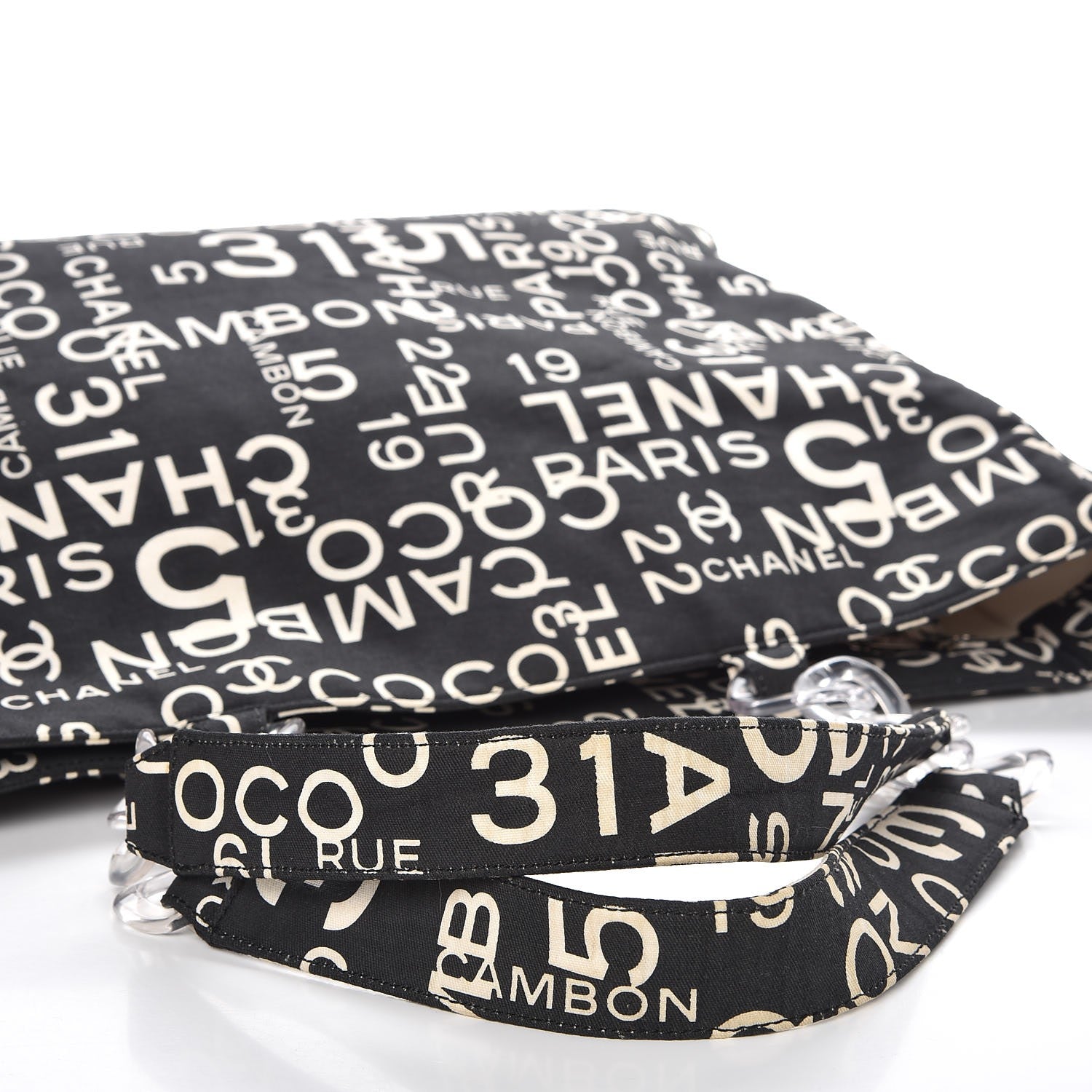 Chanel Canvas 31 Rue Cambon Beach Tote Black 9 of 12
