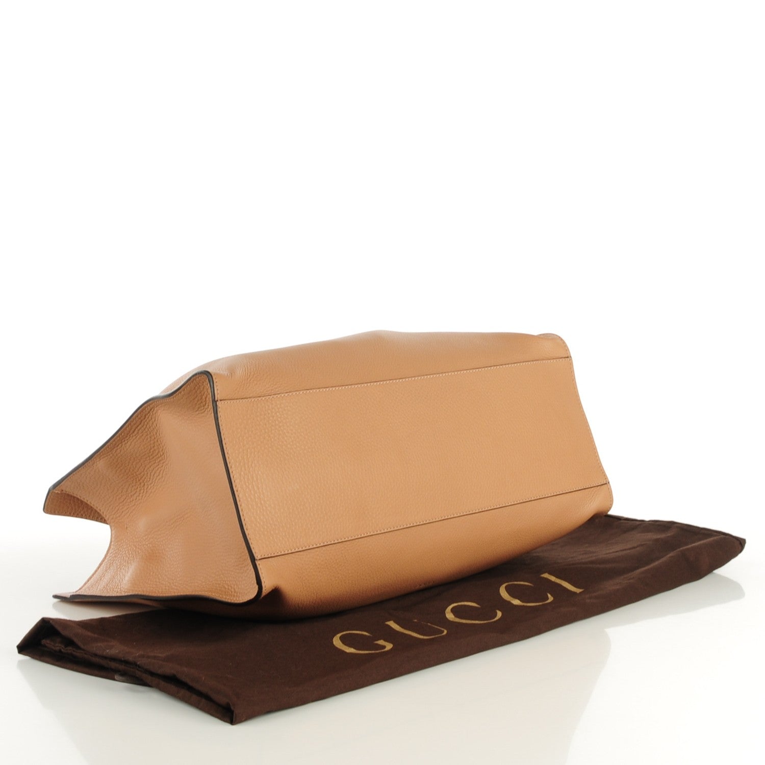 Gucci Calfskin Medium Bamboo Daily Shopper Camelia 4 of 5