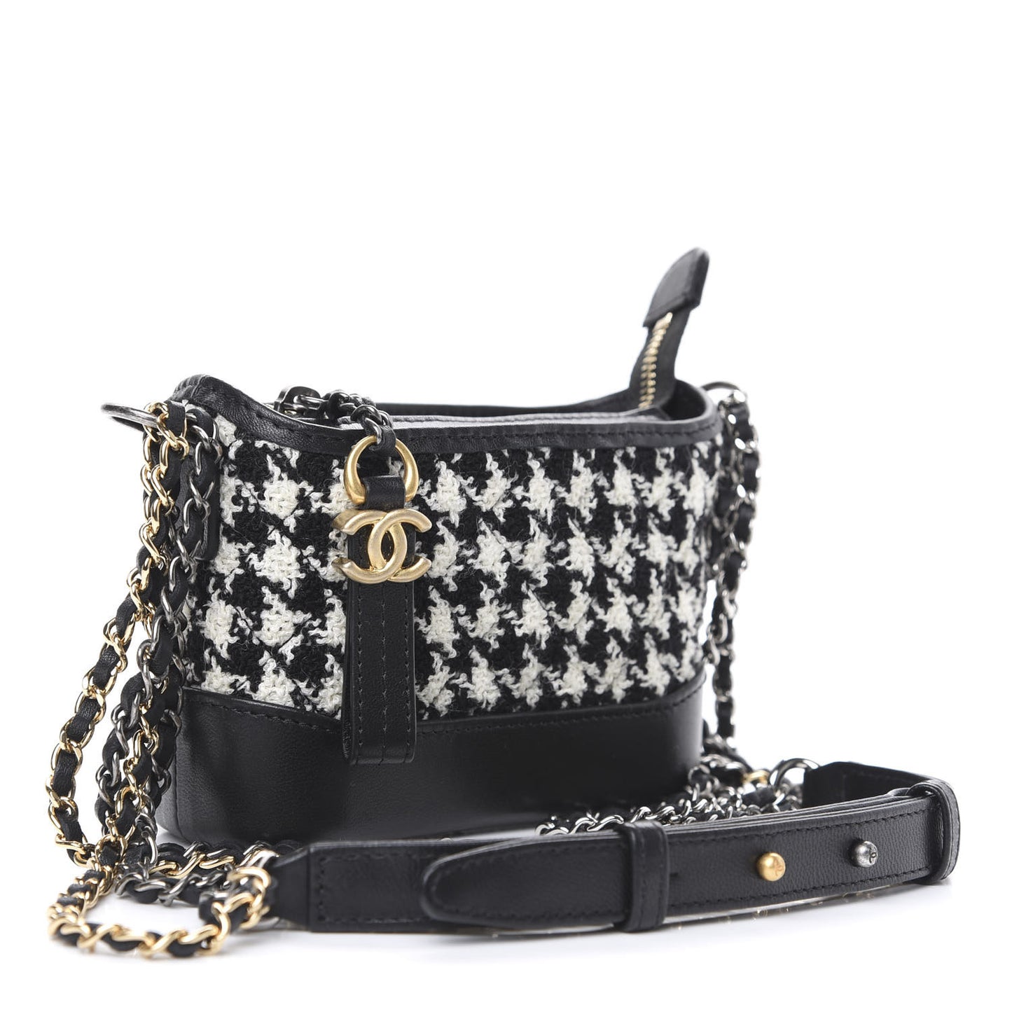 Lambskin Calfskin Tweed Success Story Set of 4 Minis Bags Black
