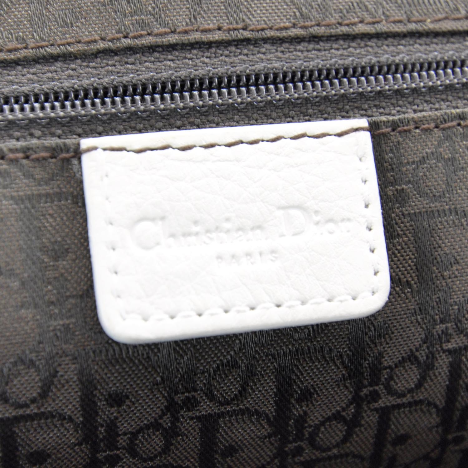 Christian Dior Leather Charm Satchel White 9 of 10