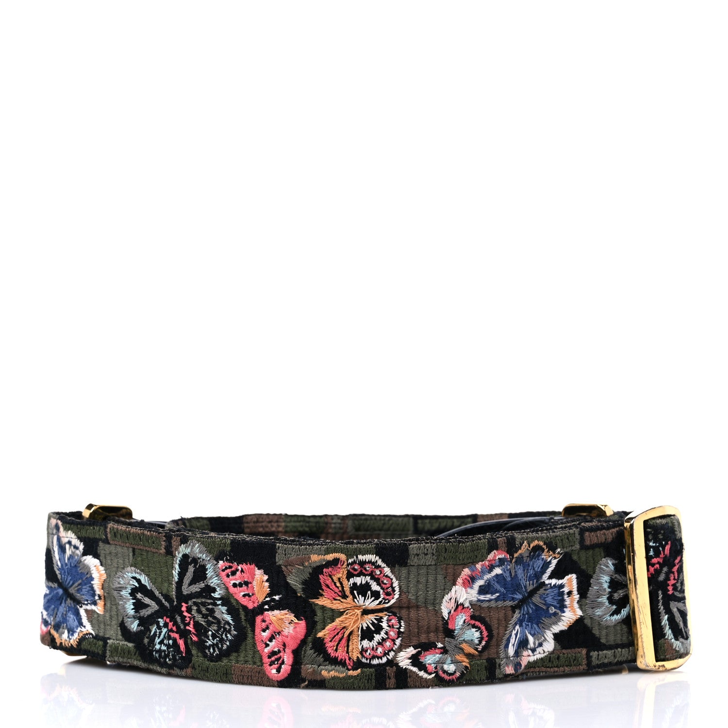 Valentino Garavani Canvas Camubutterfly Rockstud Guitar Strap Multicolor 2 of 5