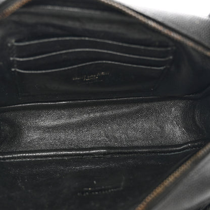 Saint Laurent Grain De Poudre Matelasse Monochrome Monogram Mini Lou Camera Bag Black 6 of 11