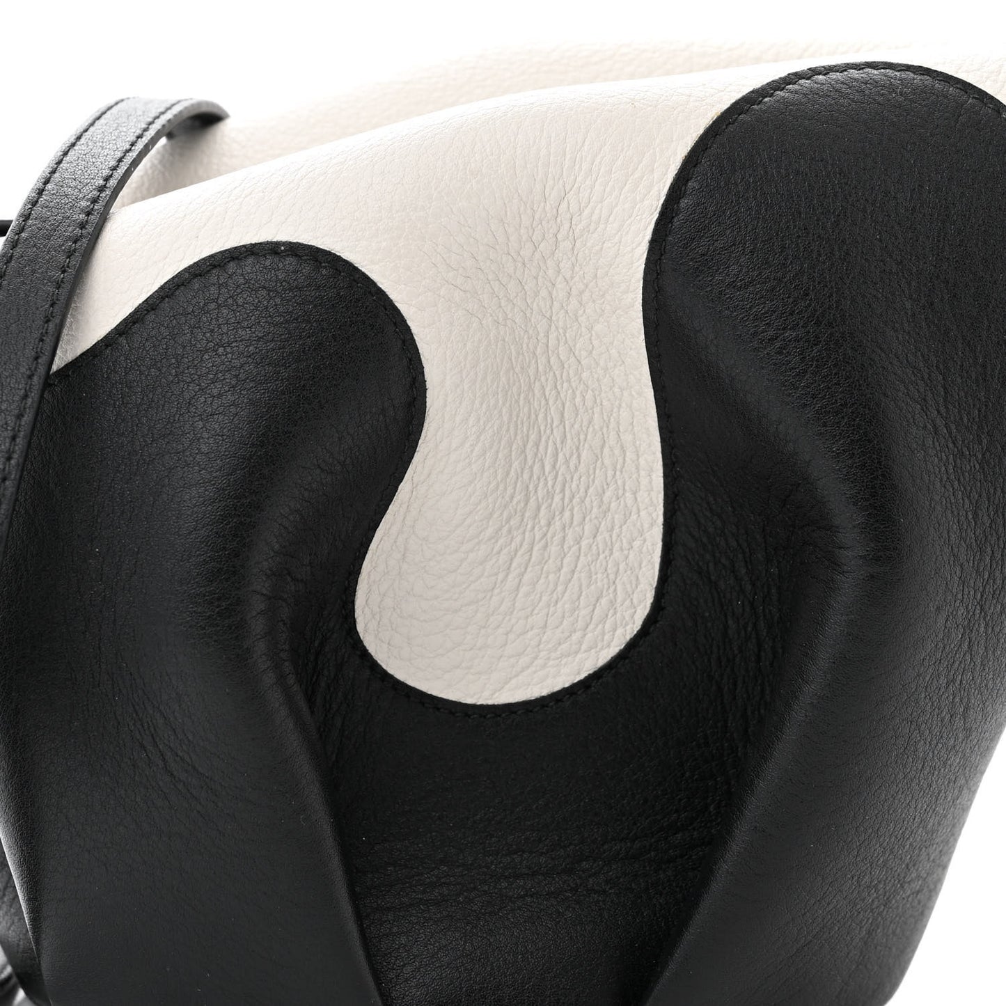 Calfskin Panda Crossbody Black White