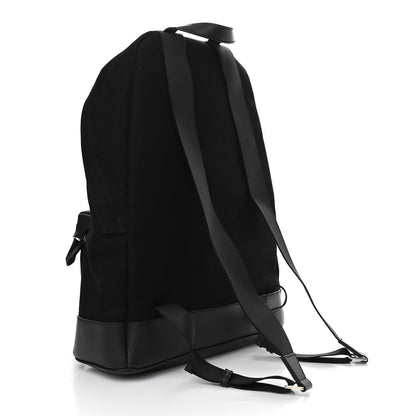 Balenciaga Calfskin Canvas Navy Backpack Black 3 of 9