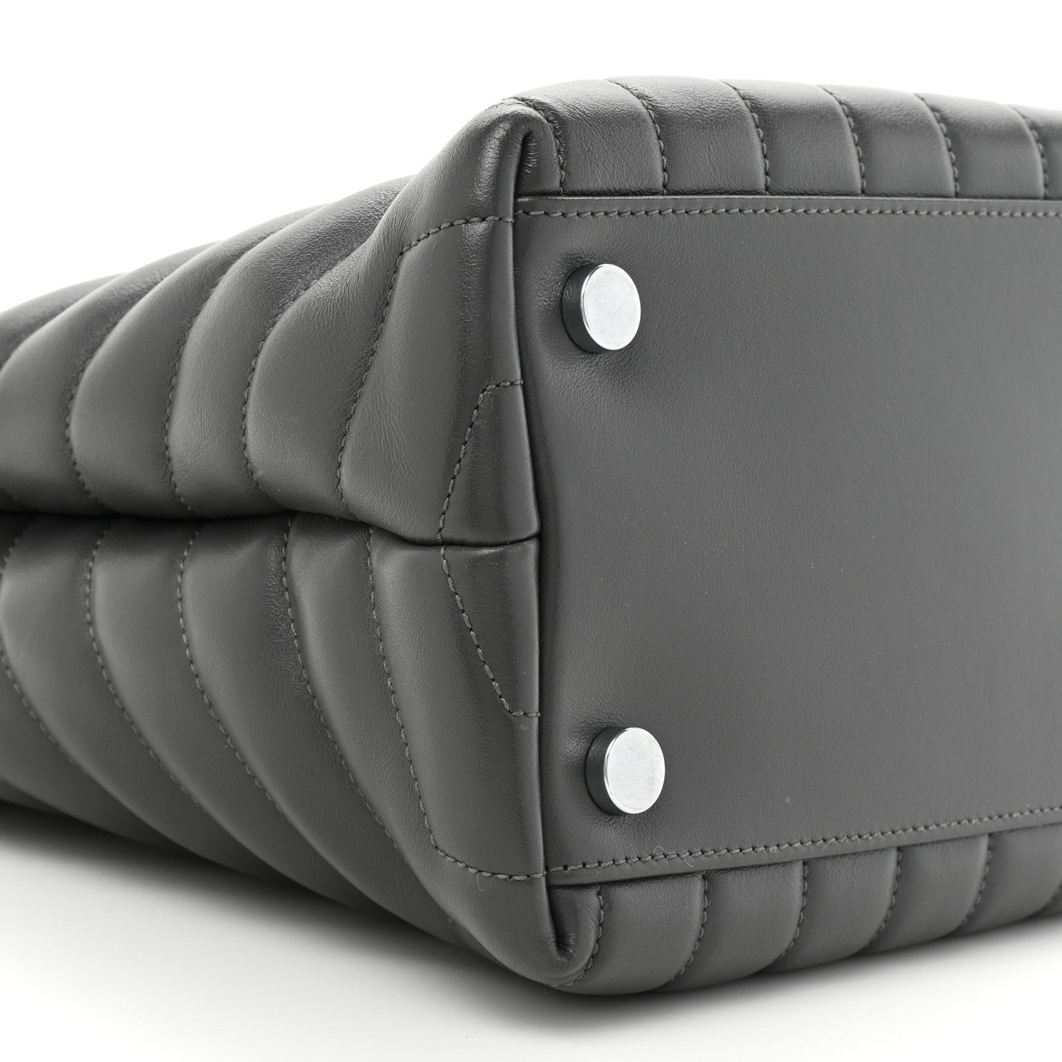 Saint Laurent Calfskin Y Quilted Monogram Large Loulou Shopper Storm 12 of 17