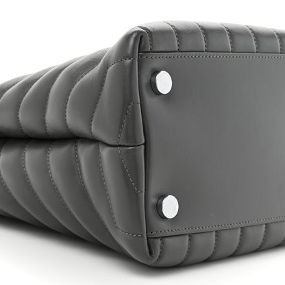 Saint Laurent Calfskin Y Quilted Monogram Large Loulou Shopper Storm 12 of 17