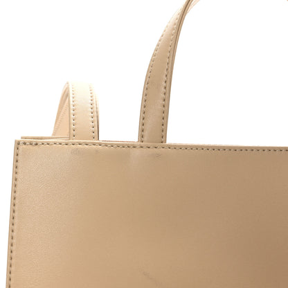 Telfar Vegan Leather Shmedium Shopping Bag Cream 10 of 10