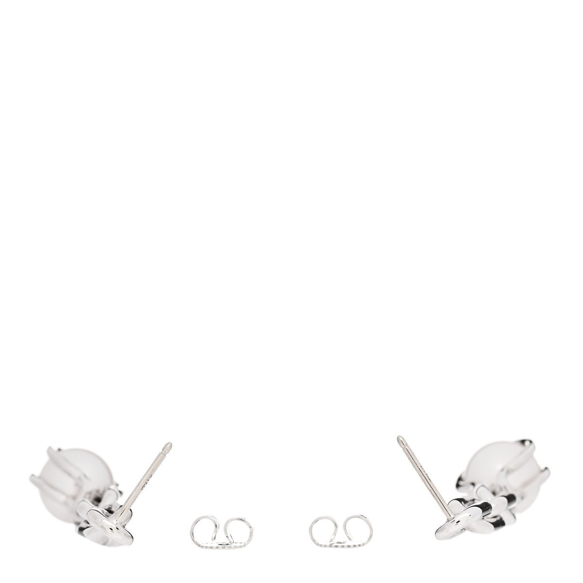 Tiffany Sterling Silver Cultured Pearl HardWear Triple Link Earrings 3 of 5